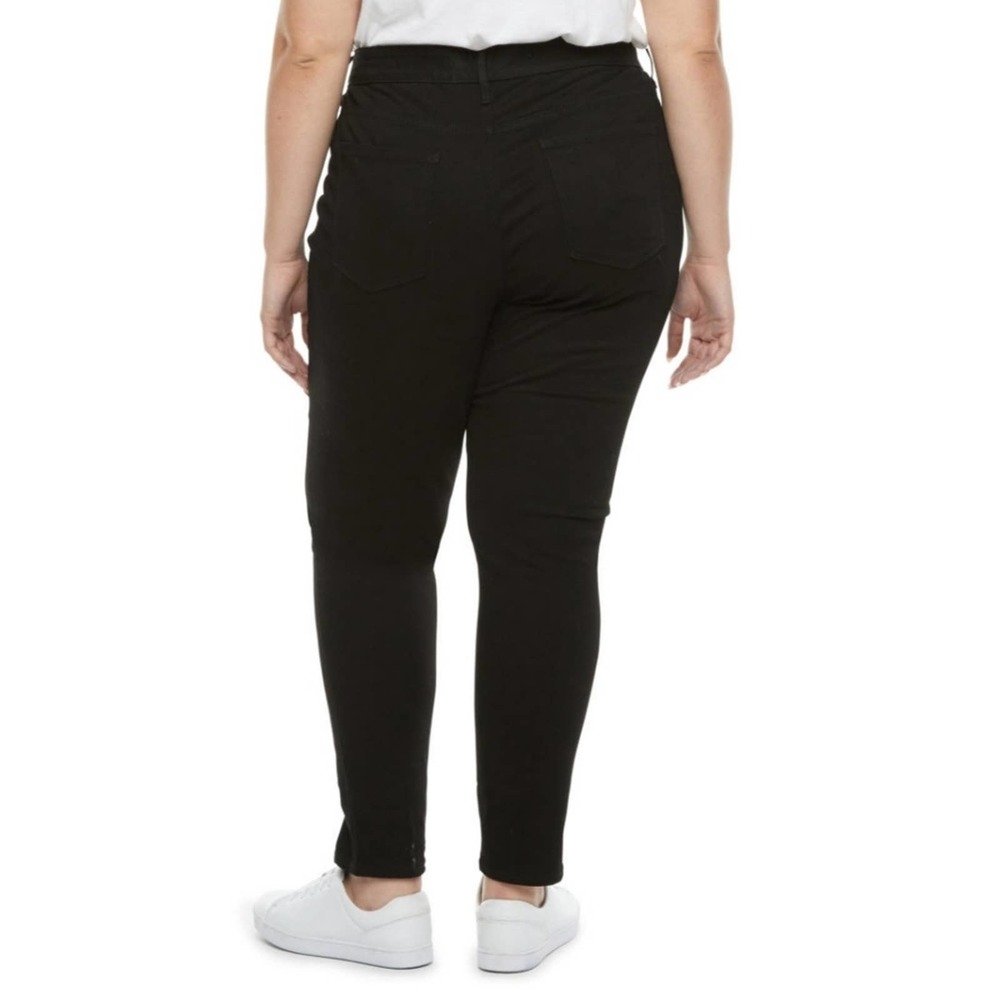 a.n.a - Mid Rise Skinny Jegging Jeans 18 Black - Picture 2 of 11